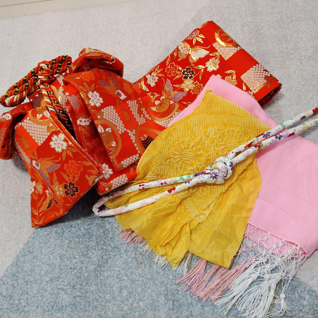 七五三 7歳 永田萌 Moe ブランド 着物 作り帯 バッグ 草履 小物セット