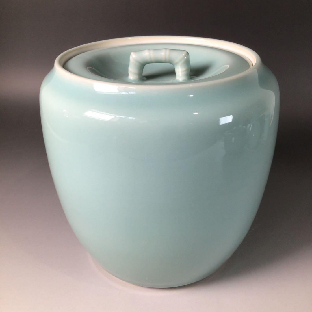 R851 皆具 『平安 手塚祥堂造』『青磁』『台子皆具』 共箱 茶道具