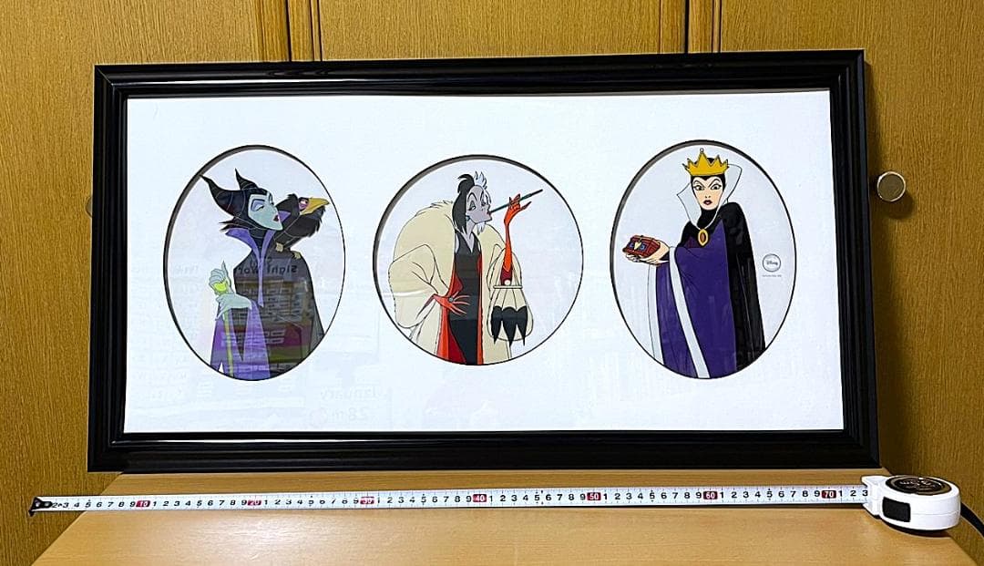 限定品★マレフィセント 魔女 白雪姫 クルエラ セリグラフ セル画 額縁 白雪姫 女王 魔女 3D プレート 絵皿 魔法の鏡 ディズニー ヴィランズ