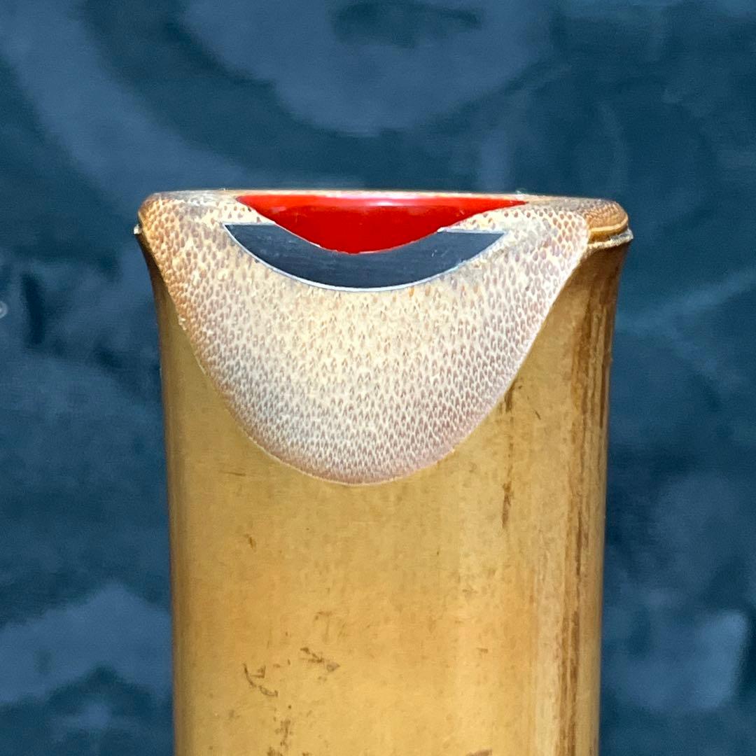 尺八 都山流 在銘 2印 短尺 中継ぎ緩み無し 籐巻き 銀