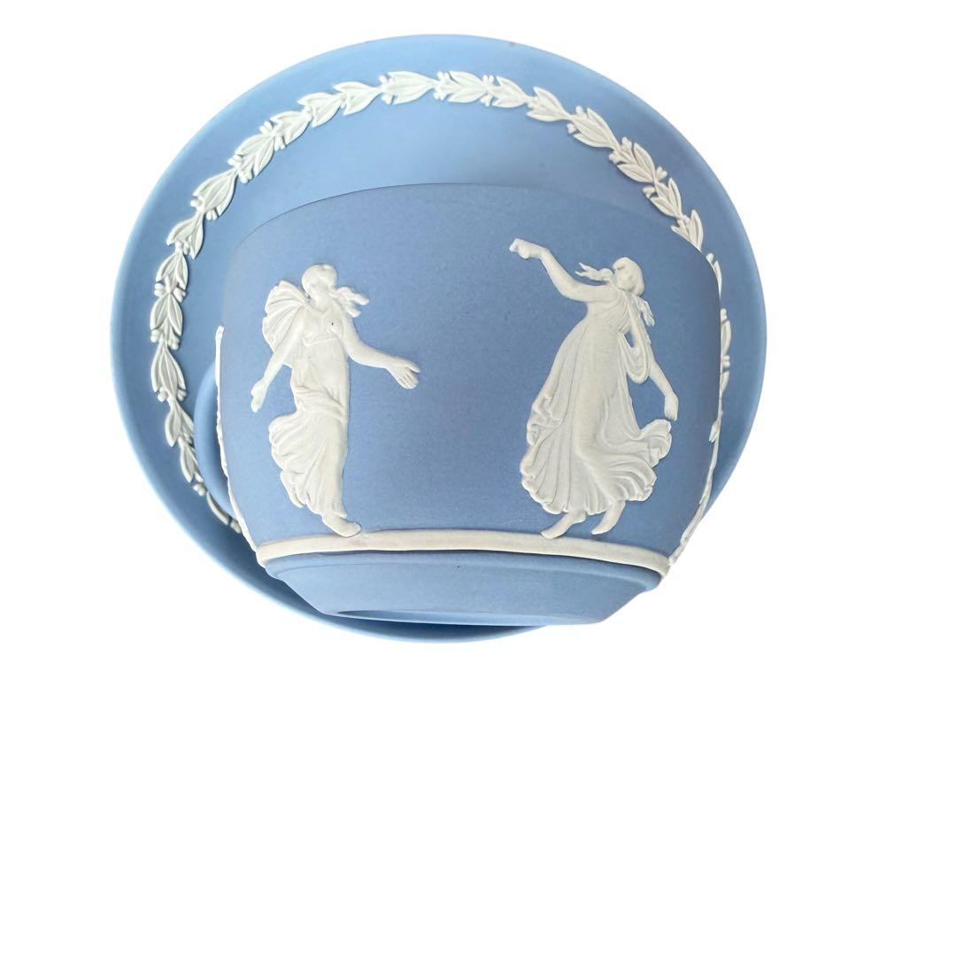 希少/職人サイン】ウェッジウッド ジャスパー カップ＆ソーサー ブルー