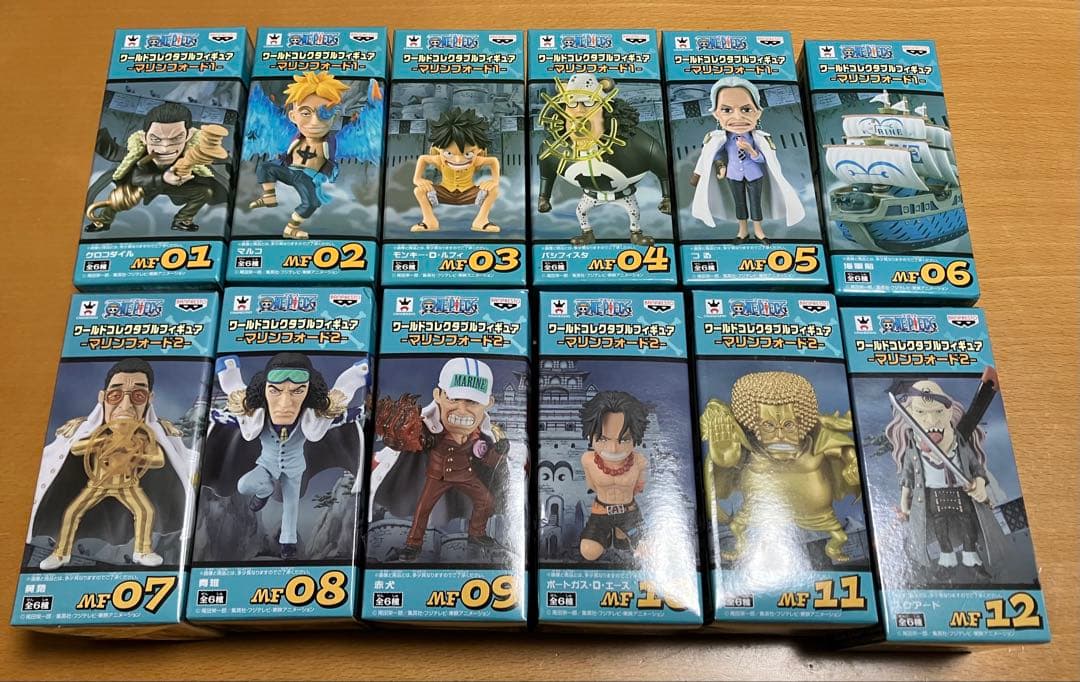 楽一番公式アカウント52　ワーコレ　マリンフォード1、2 計12体セット ワンピース フィギュア ワーコレ マリンフォード 海軍 3体 セット
