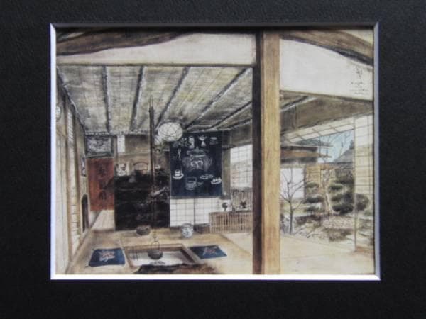 藤田嗣治、【私の画室】、希少画集画、新品高級額・額装付、状態良好 藤田嗣治、【室内、妻と私】、希少画集画、新品高級額・額装付、状態