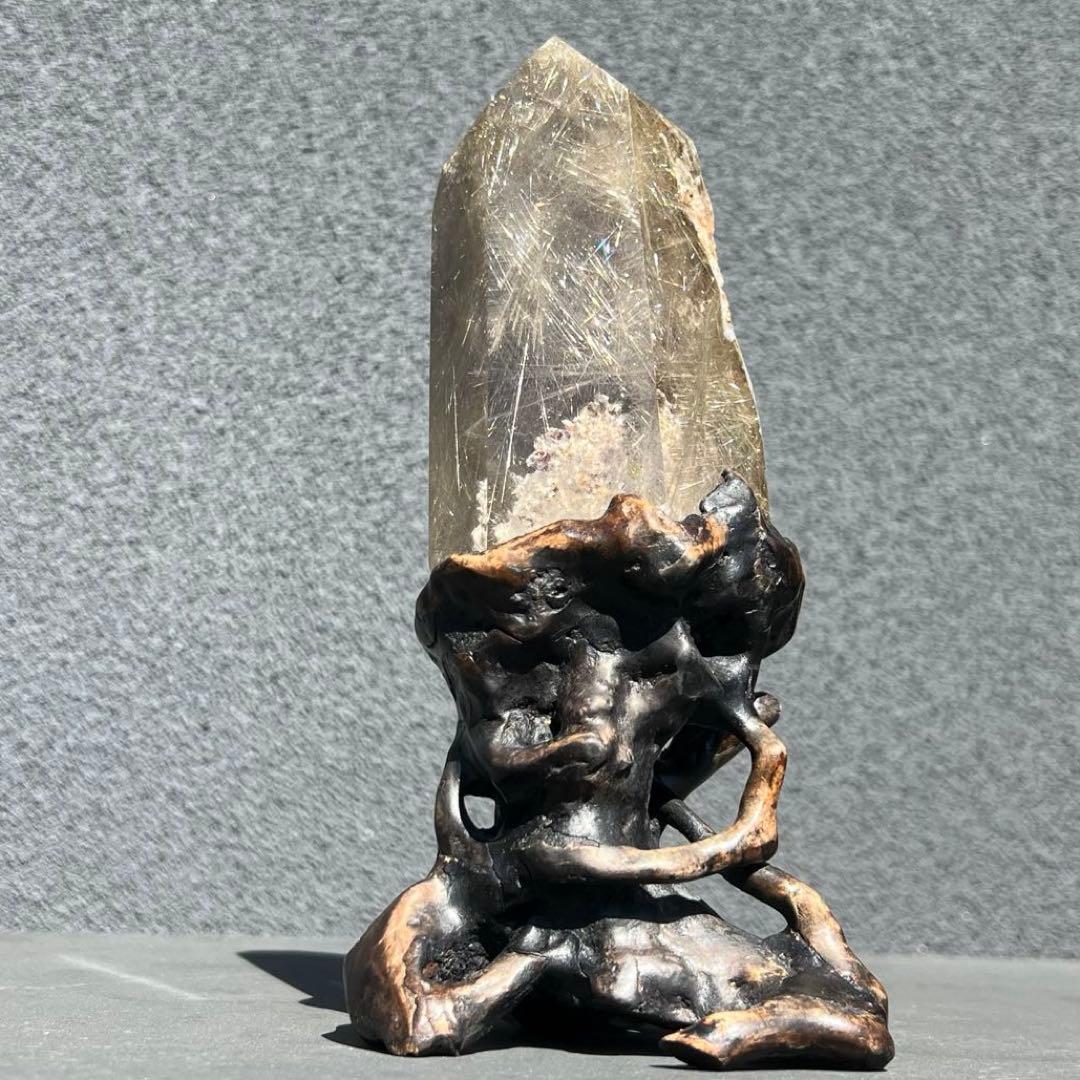 ✳️新春開運招福セール☆超希少✨奇跡の石✨放射プラチナルチル 六角柱 天然石 原石