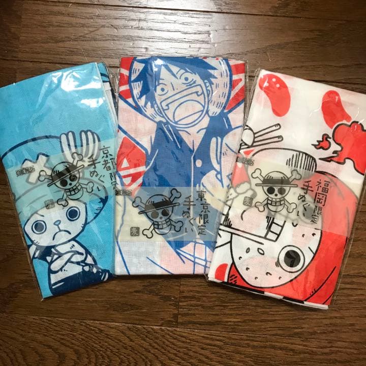 ONE PIECE ♡ワンピースご当地限定手ぬぐい３枚セット京都福岡東京 ONE PIECE ワンピース 京都限定 手ぬぐい ゾロ サンジ 未開封 - メルカリ