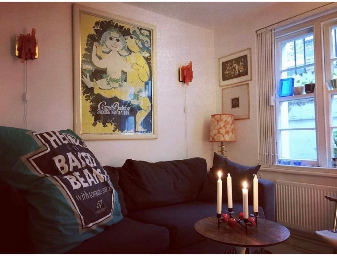 ビョンヴィンブラッド 大型シルバー額ビンテージブルーシルエット少女