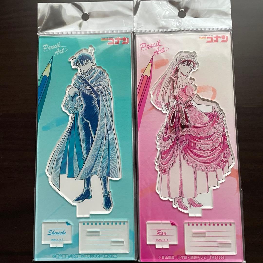 【レア】名探偵コナン 毛利蘭 工藤新一 アクリルスタンド 名探偵コナン】ツーショット風の描き下ろしイラスト使用、工藤新一と