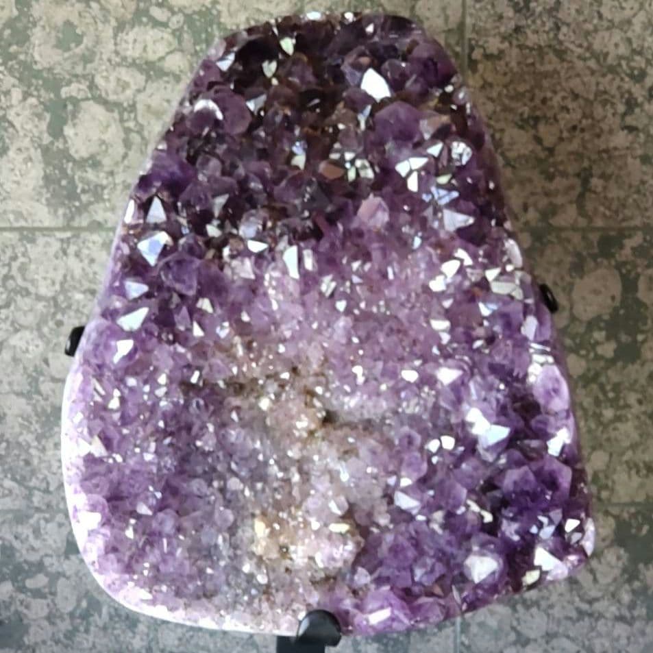 アメジスト　クラスター　約10キロ強　天然石　紫水晶　ウルグアイ産　台付 アメジスト クラスター 側面磨き 台座付き エクストラ グレード EX 紫