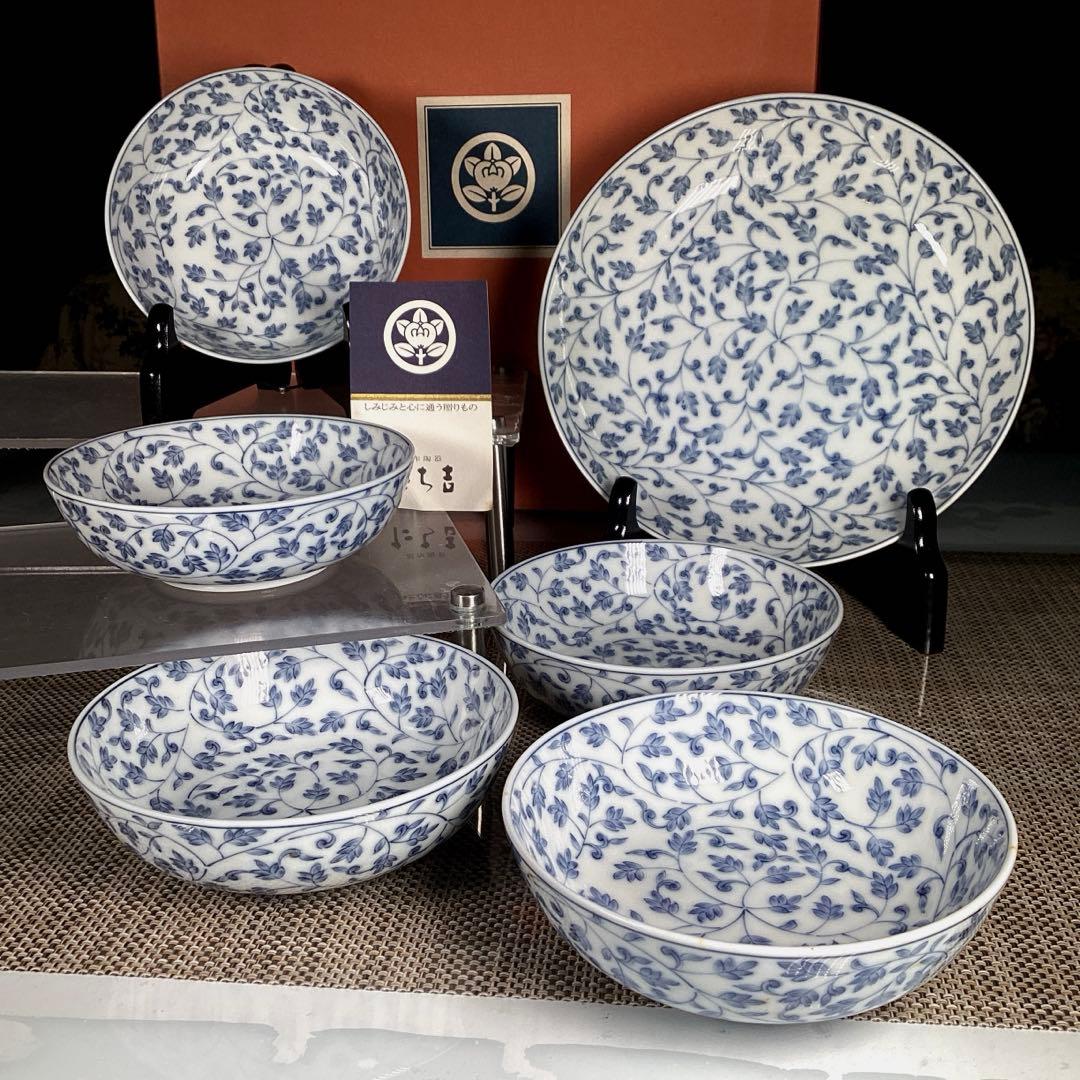 スタうー特価』 たち吉 唐草 小鉢 5枚 大皿 1枚 - メルカリ