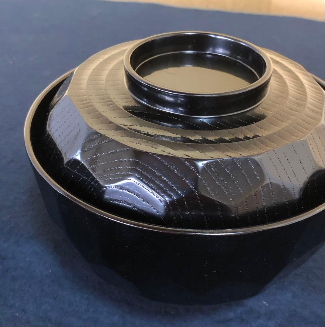 《R》輪島塗 雪月花 煮物椀5客 蒔絵師玉峯 塗師静峰 共箱 260128く2