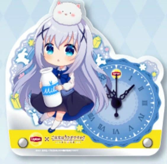 注文はうさぎですか？Liptonコラボ　アクリルクロック　チノ ご注文はうさぎですか？ BLOOM - 描き下ろし チノ 素敵なティータイム