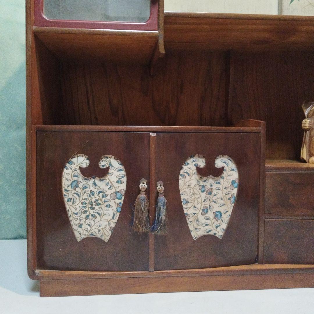 100年前 茶箪笥 飾り棚 サイドボード 桐家具 手作り 大正 昭和 民芸家具