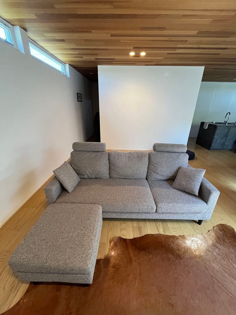 3人掛けカウチソファ ヘッドレスト付 レイアウト自由【引取り限定】 楽天市場】ソファー 3人掛け スツール付 組み換自由 カウチソファー