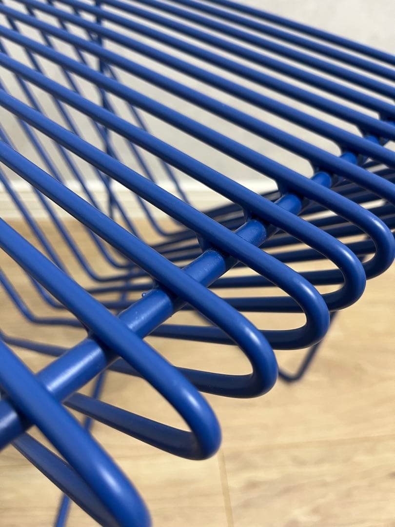 claro triangle side table classic blue