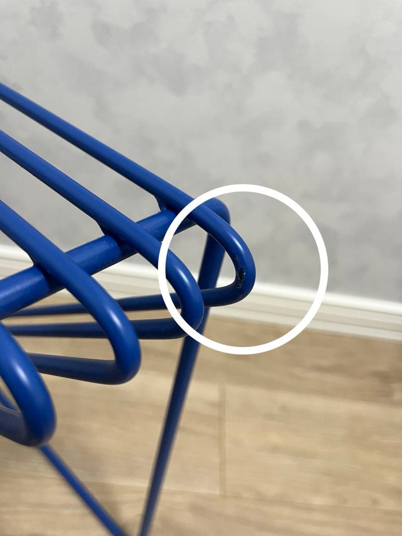 claro triangle side table classic blue