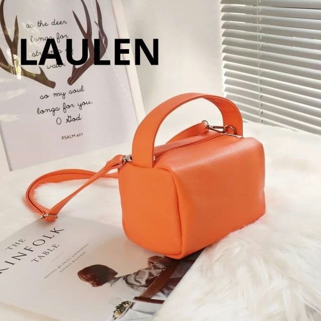 LAULEN ローレン ミニスクエアバッグ ショルダーバッグ オレンジ