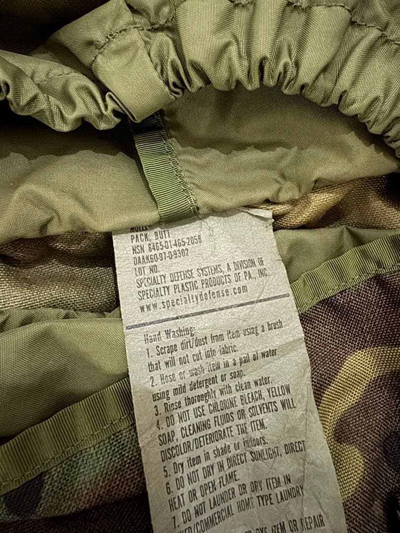 米軍実物】極上品 MOLLEフィールドパック ブットパック 97年製-新作