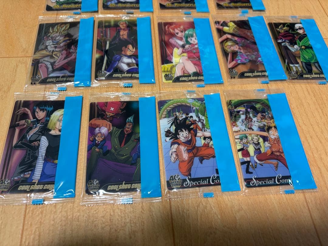 ドラゴンボール×ワンピース ジャンプ40周年森永ウエハースカード 未開封18枚 即決 送料無料 森永 MORINAGA ジャンプ40周年 ドラゴンボール