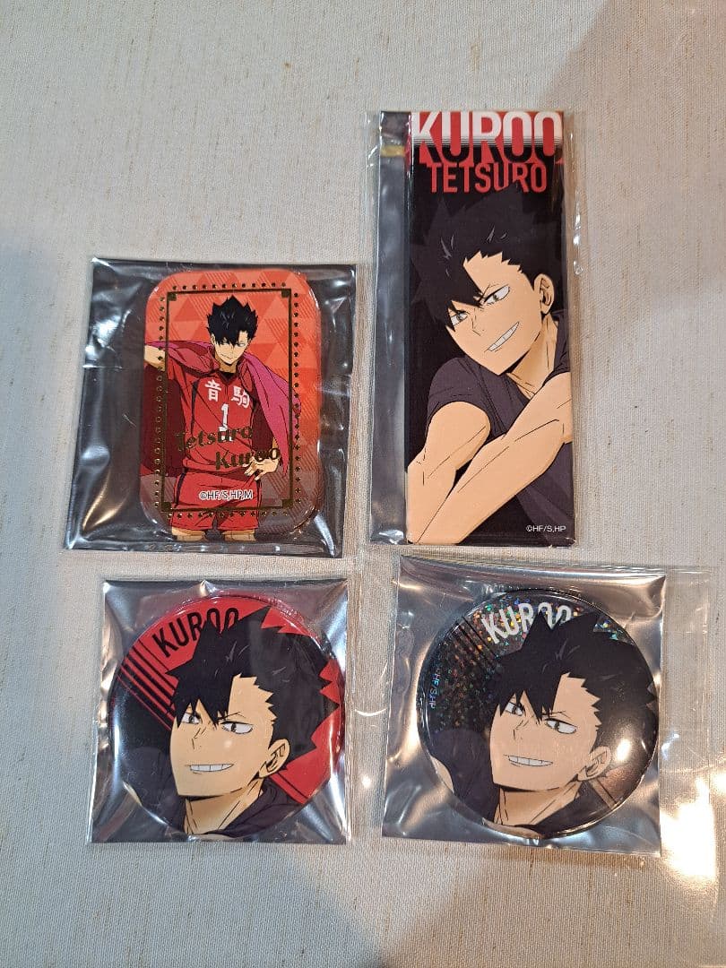 ハイキュー 黒尾鉄朗 缶バッジセット スクエア缶バッジ 横断幕