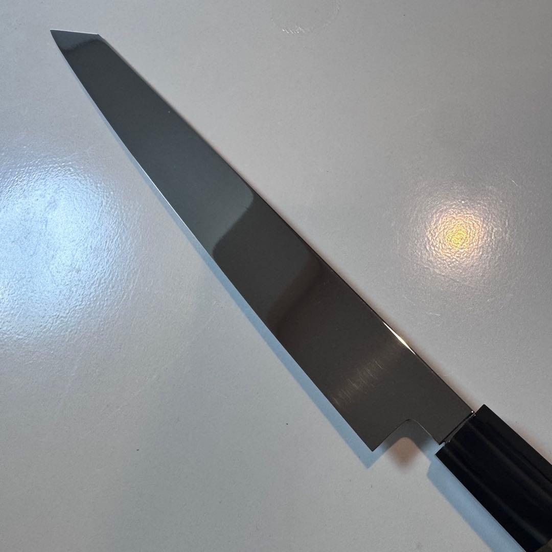 270mm 切付柳刃包丁 全鋼 鏡面 黒檀・本牛角八角柄 - メルカリ