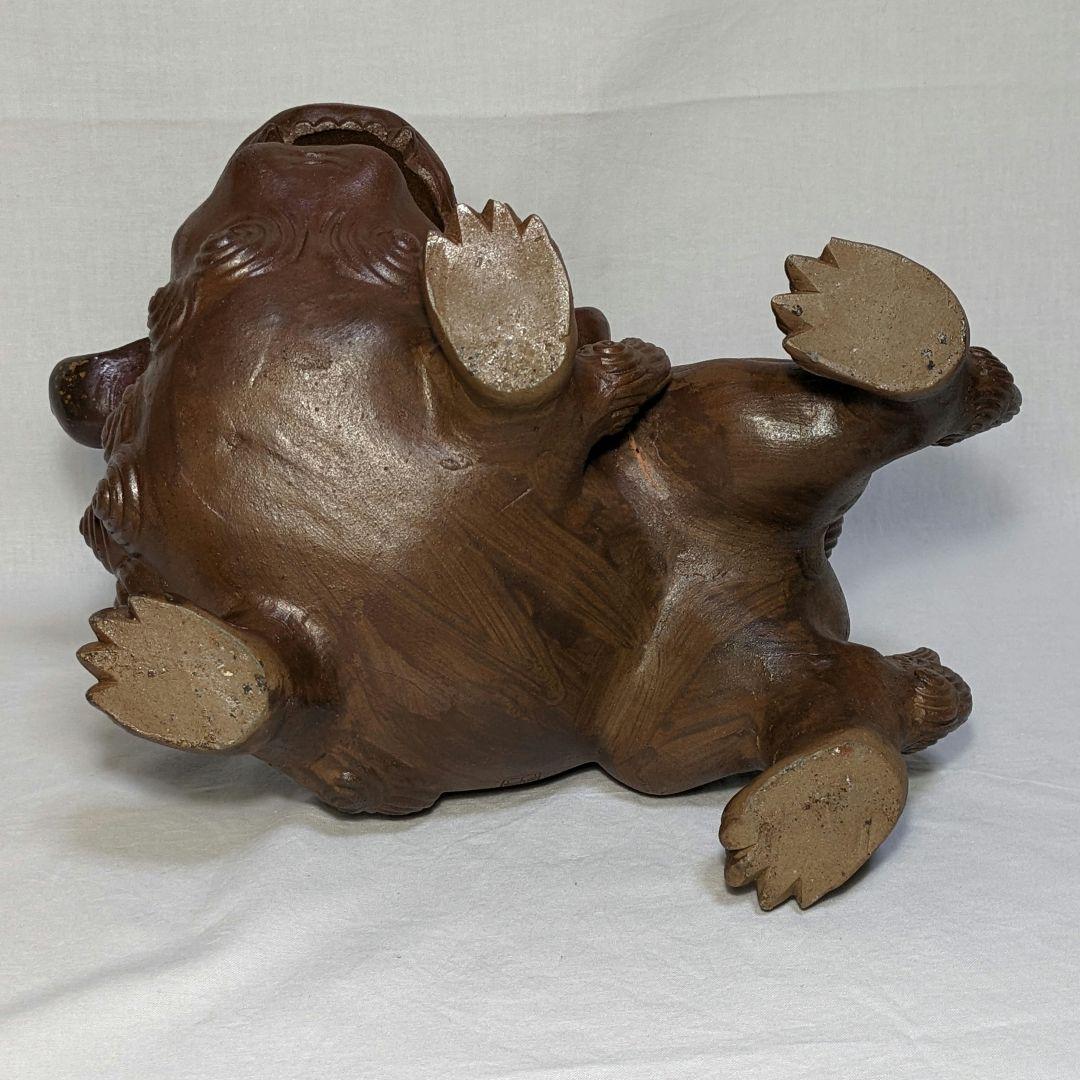 木村長十郎友敬 備前焼 唐獅子置物 細工物 縁起物 工芸品 インテリア