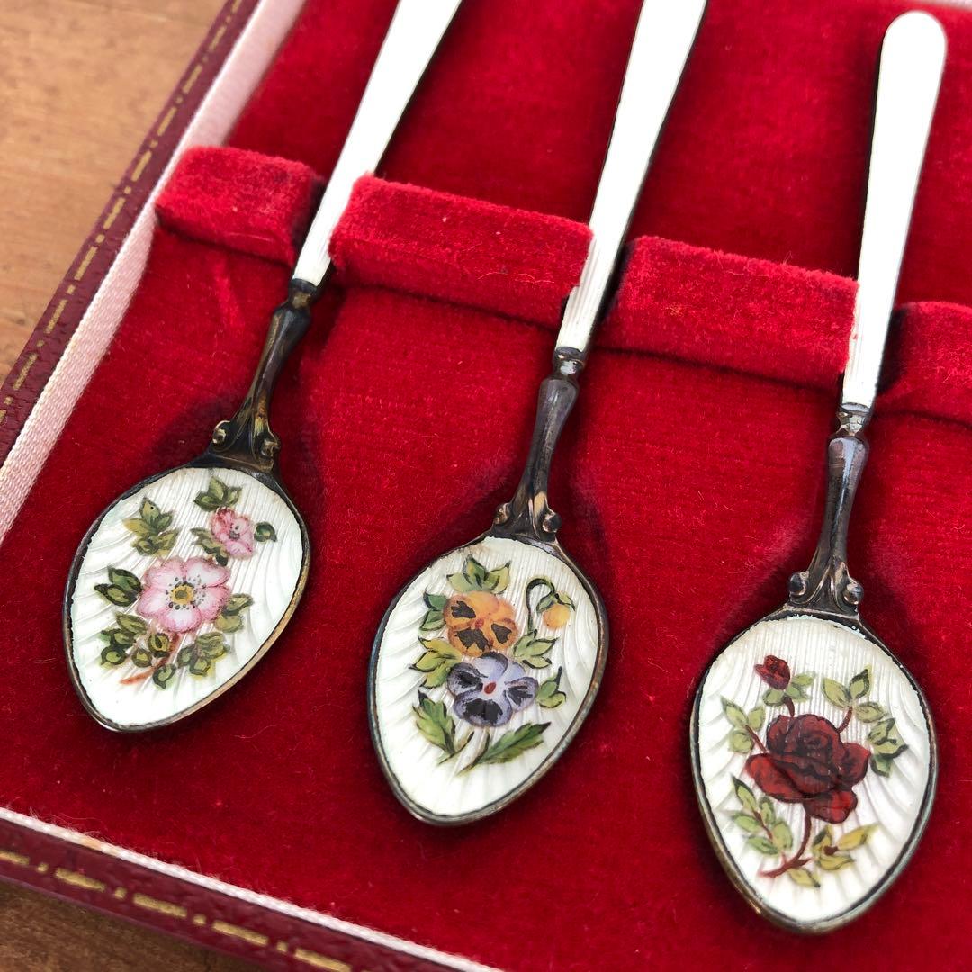 ビンテージ　S.J.Rose & Son デミタススプーン　純銀製　アンティーク