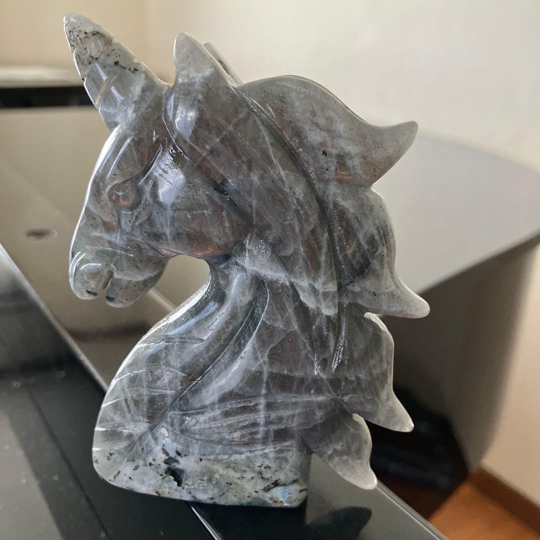 美！パープル&オレンジシラー ラブラドライト ユニコーン ペガサス