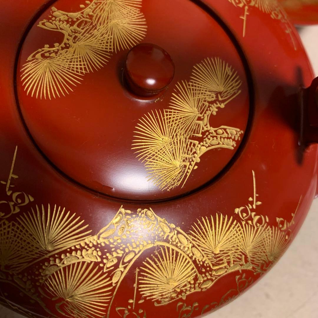 豪華輪島塗沈金朱色屠蘇器