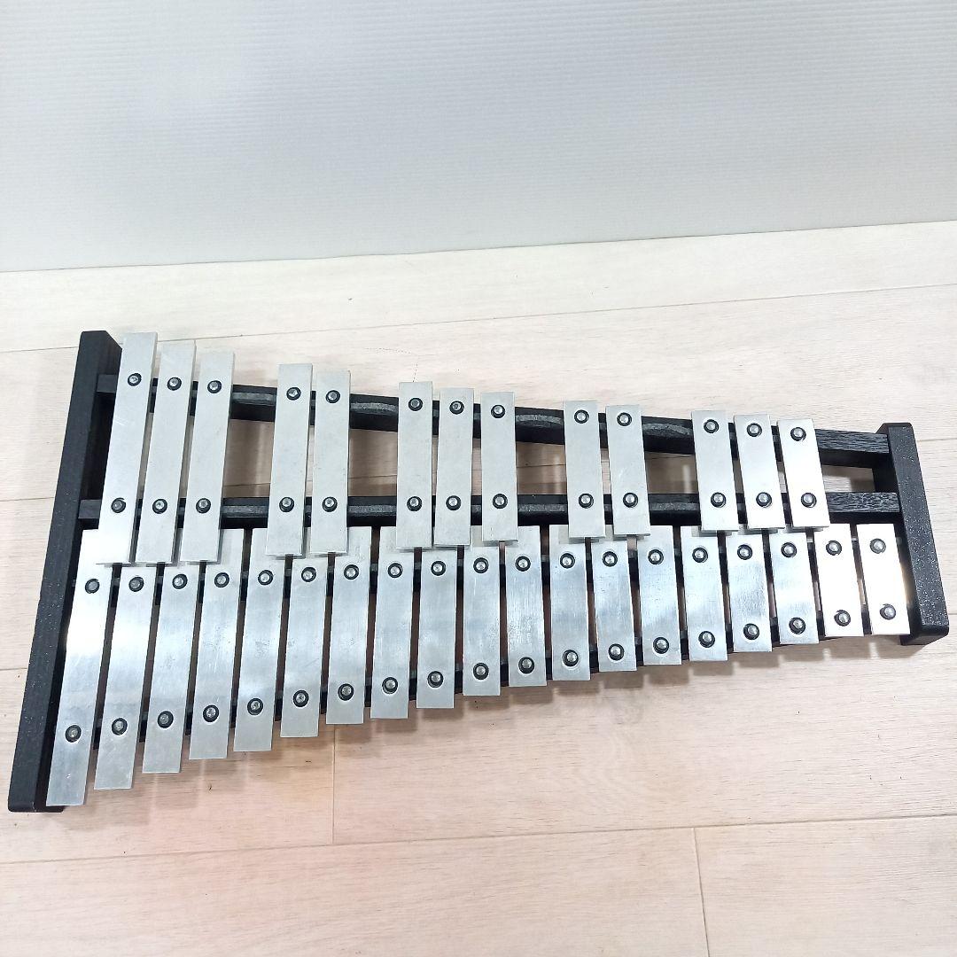 KAWAI グロッケン 鉄琴 KG-105 楽器 カワイ マレットなし② Amazon | 卓上 鉄琴 グロッケン 折りたたみ式 木琴 30音 木製ベース