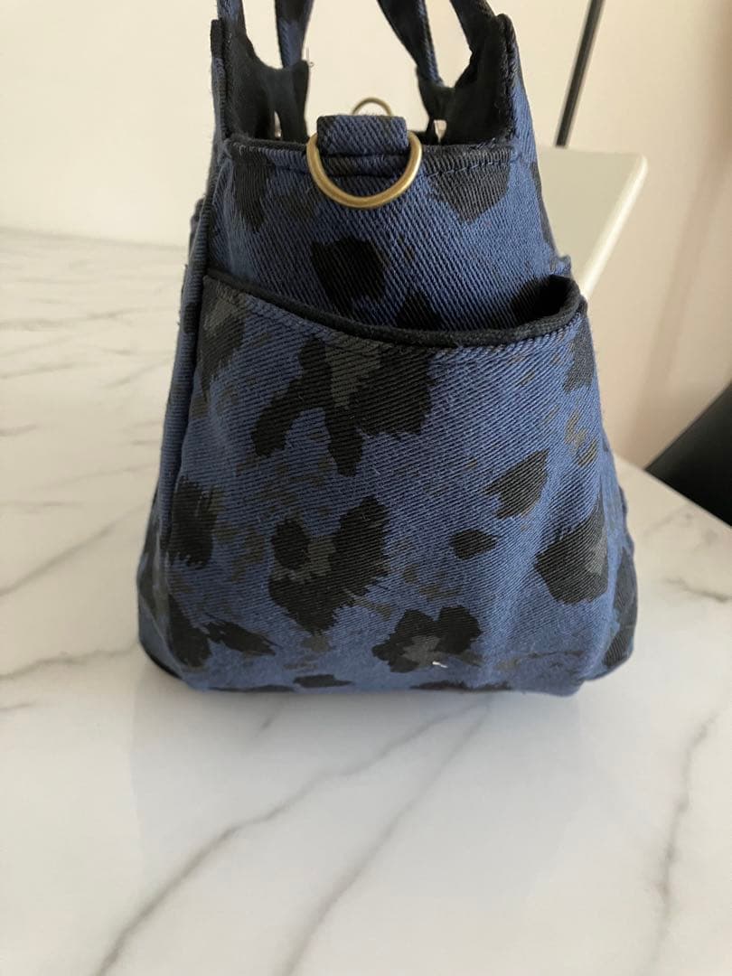 1007 ピエロ様専用 ヒョウ柄デニムリメイクバック ハンドメイド - メルカリ