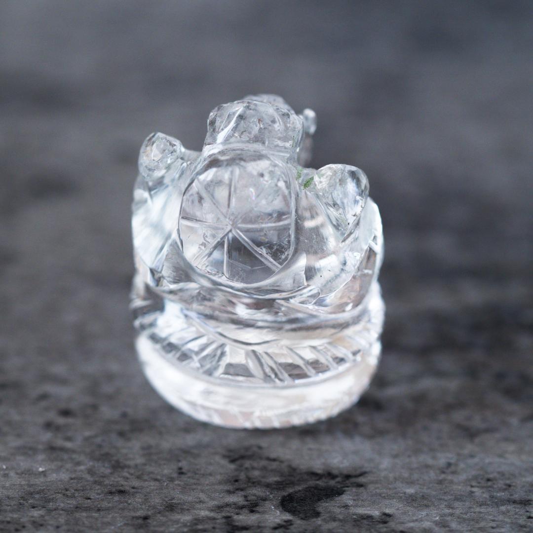 クリスタル・ガネーシャ神像（サイズ 高さ約4cm 約32グラム）ヒマラヤ