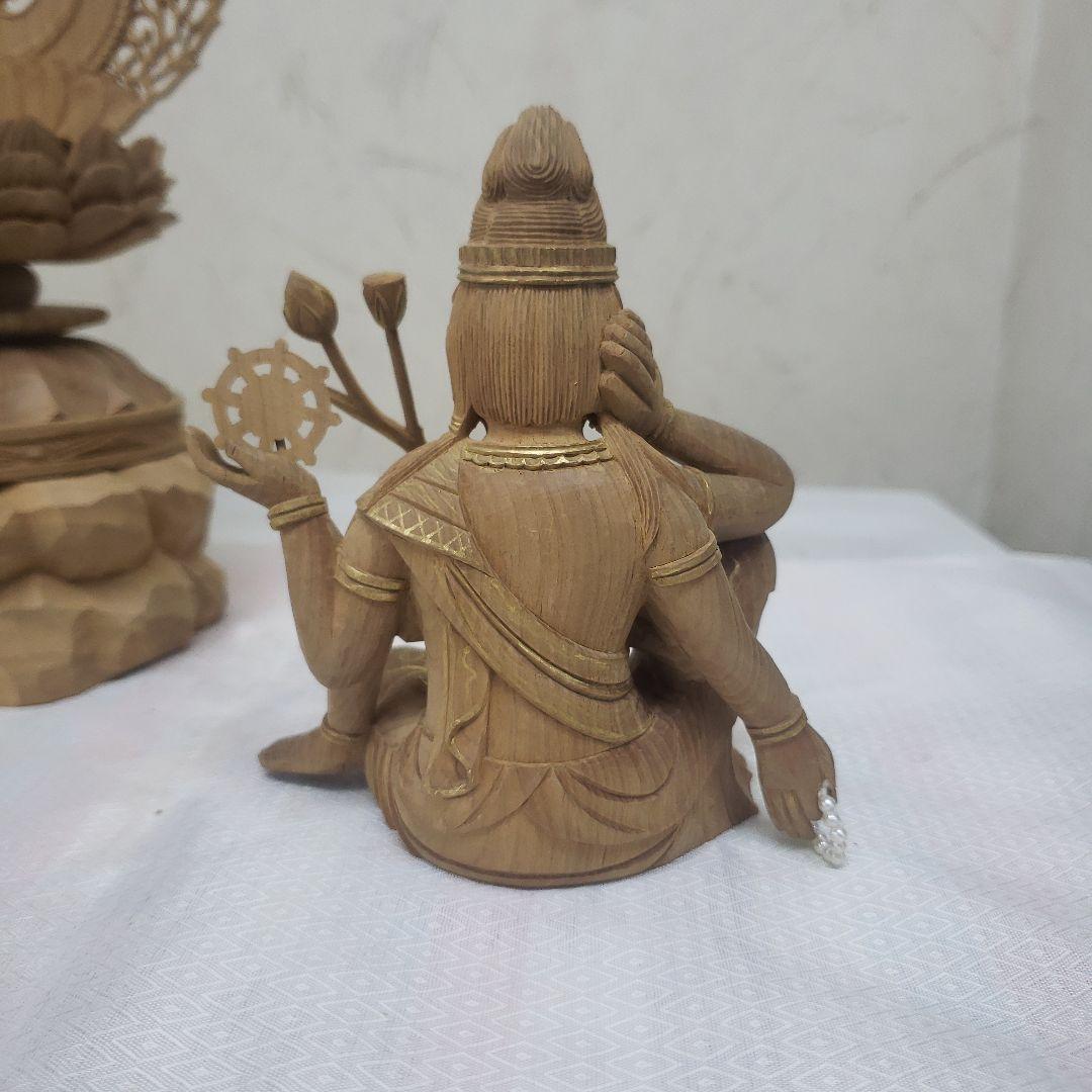 Bフライデー蔵出し特価仏像香木 特上彫り如意輪観音菩薩像3寸眼入り