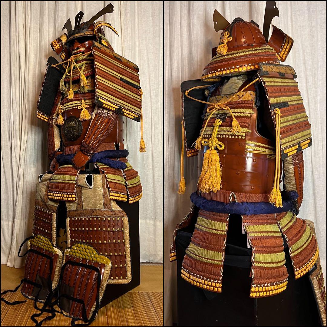 『junkiさま専用』【映画使用 特注品】赤色当世具足 鉄鎧【等身大】鎧 一式 L001 (即納品) 赤二枚胴具足 鎧 等身大 - サムライストア SAMURAI STORE