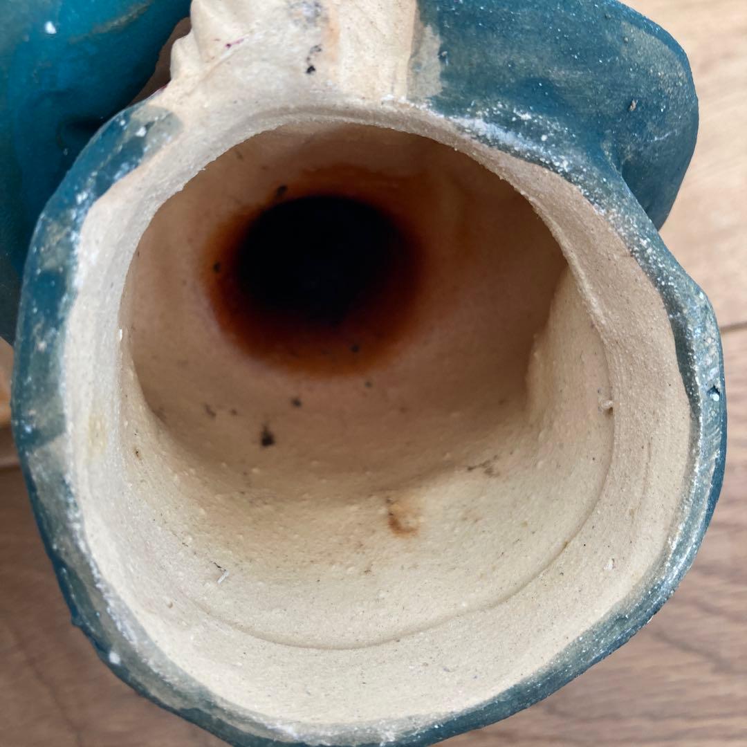 煙出し人形 パイプおじさん 香炉 お香立て 陶器製 置き物 ヴィンテージ