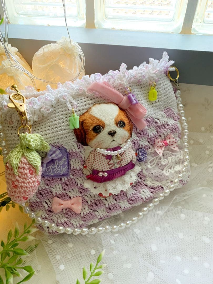 ハンドメイド♡レース編み♡ファスナー*ポーチ♡コヤンイサムチョン