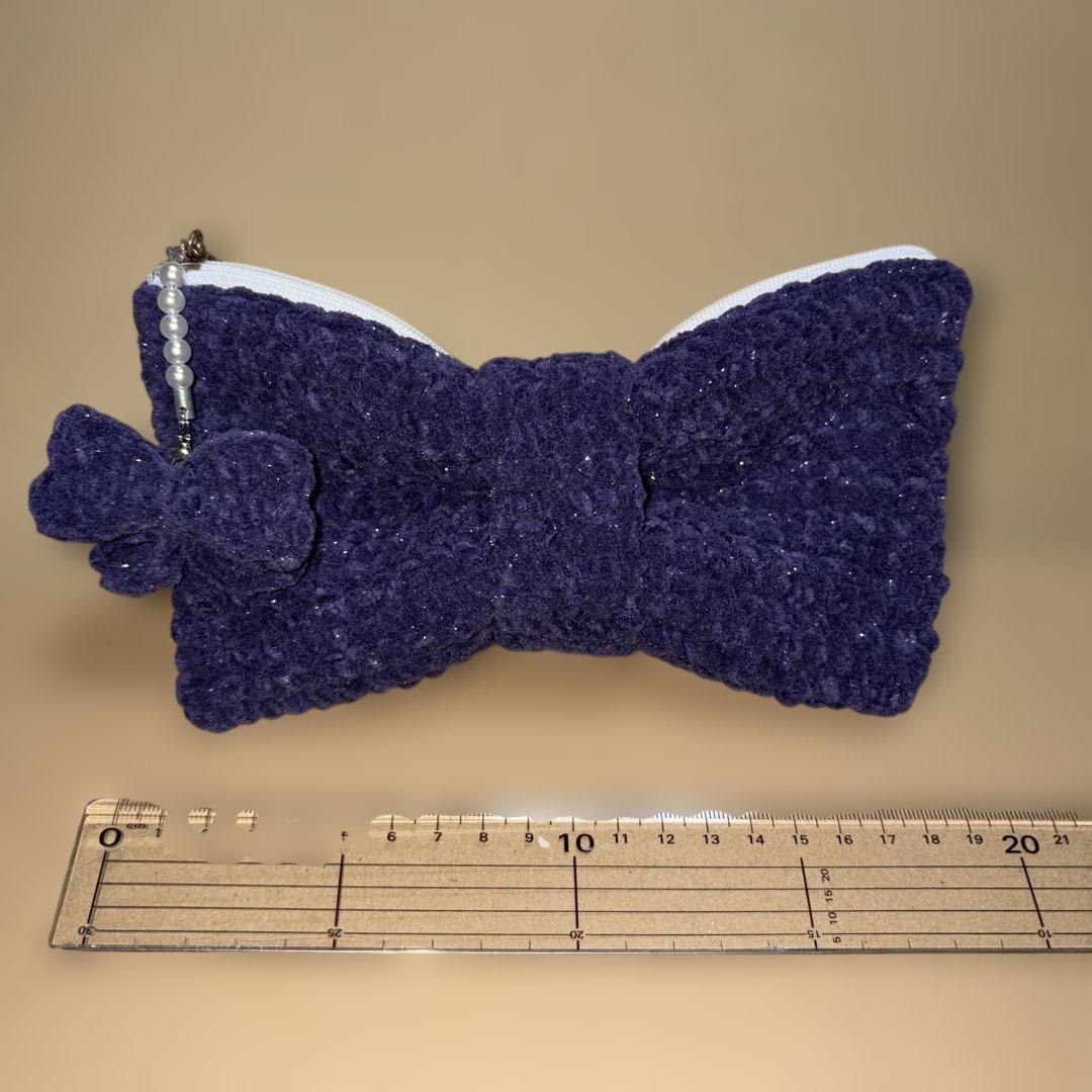 ︎︎^_ー リボンペンケース リボンポーチ プリンセスモール プリンセスモール リボン ポーチ ペンケース 編み物 化粧ポーチ