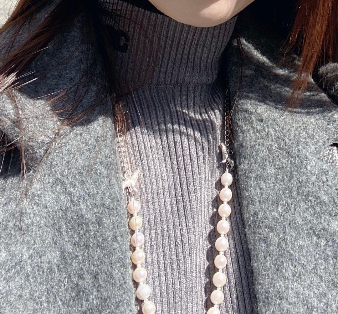 限定価格 ハンドメイド パール ネックレス ブレスレット オオカミ