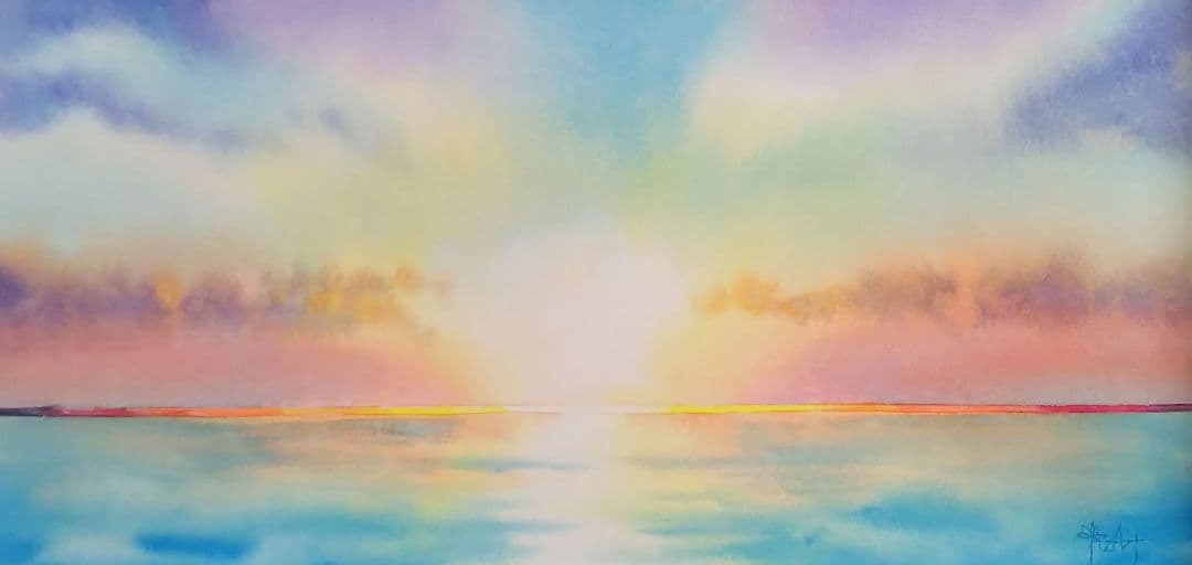 癒しの水彩画1055 あさのひかり