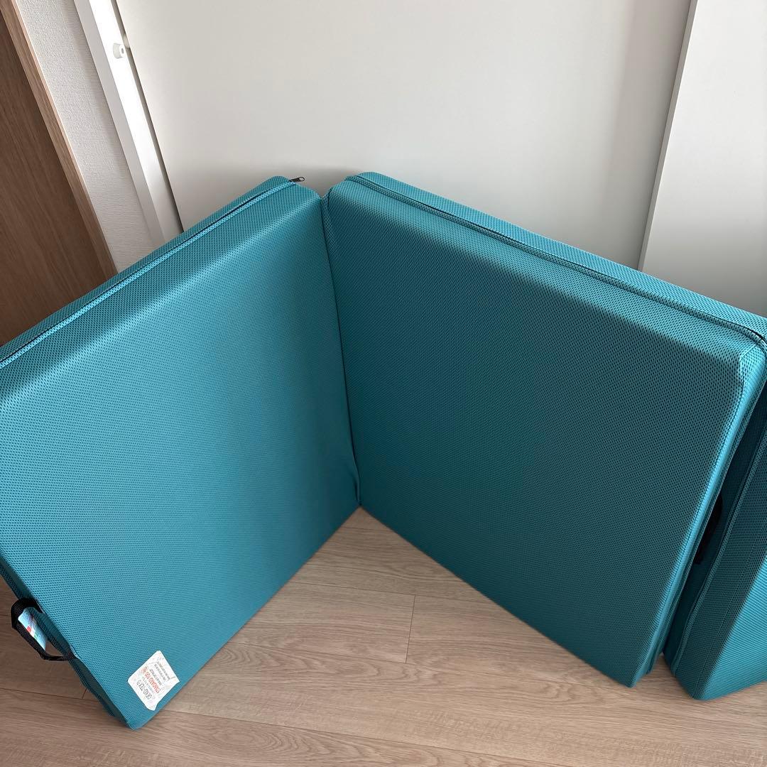 中古】マニフレックス メッシュウイング セミシングル ミッドブルー