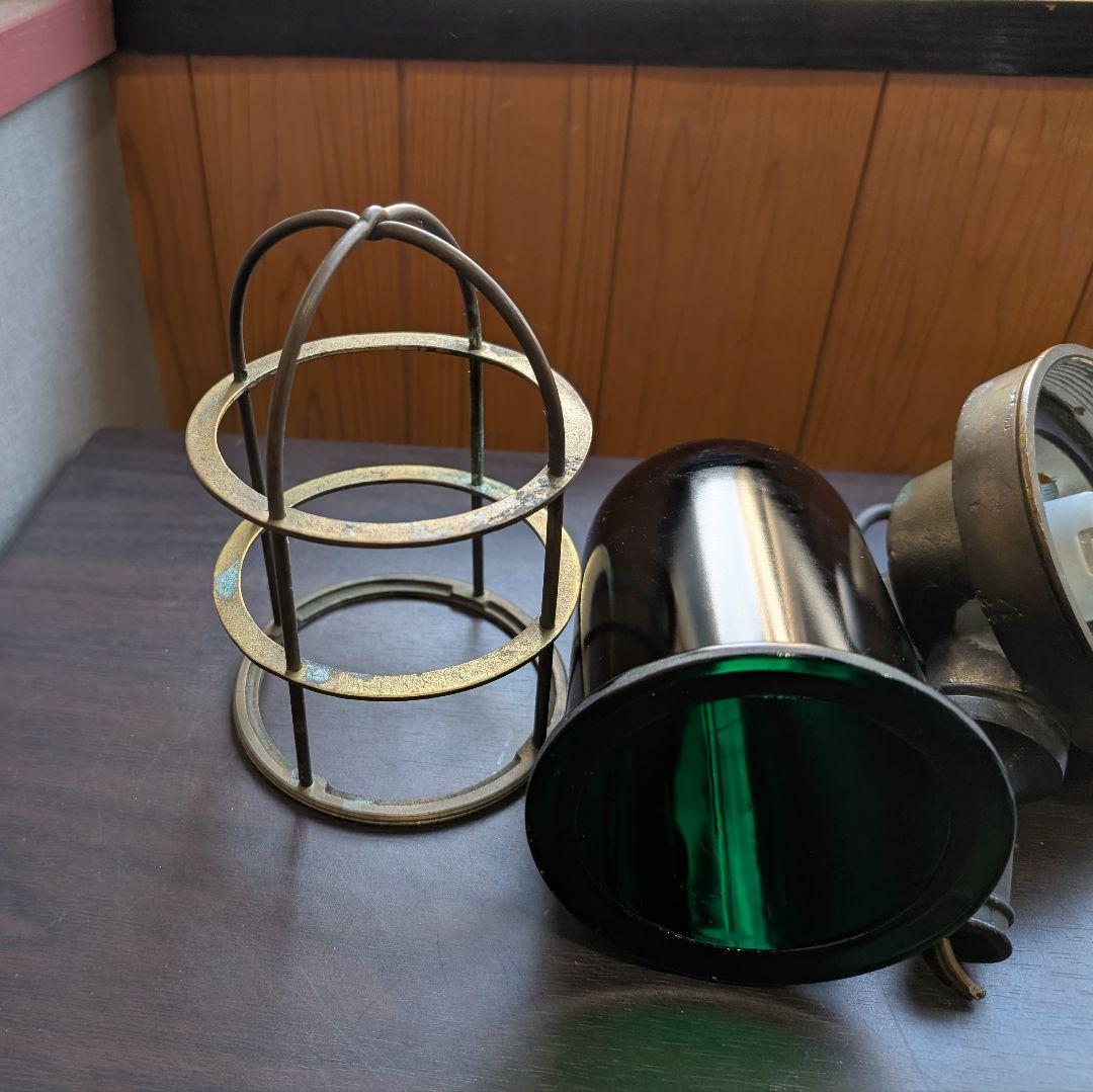 希少】船舶位置灯 グリーン ヴィンテージ 日本船舶用灯 船舶電装 真鍮