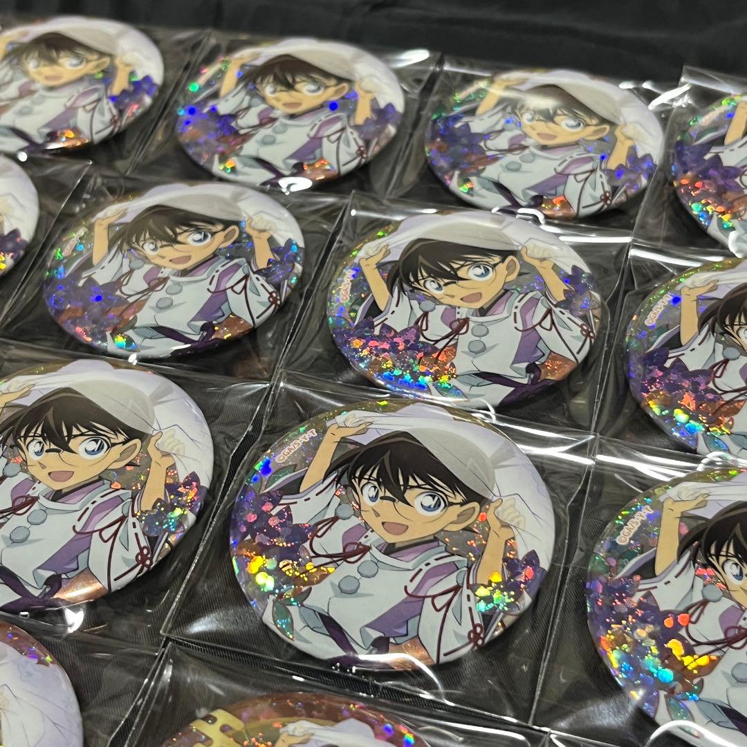 名探偵コナン 秋の華和装 クラックス 江戸川コナン スパークル缶バッジ