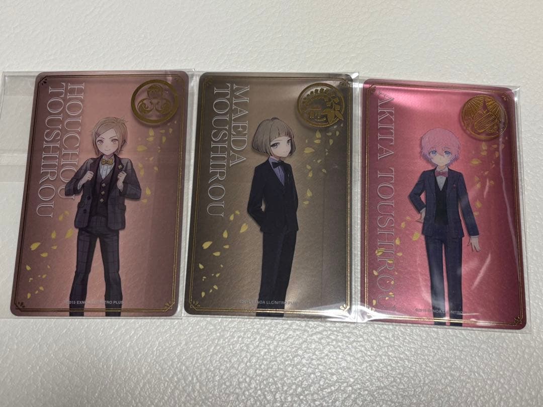 刀剣乱舞 大本丸博 2025 博多・前田・秋田祝装箔押しクリアカード