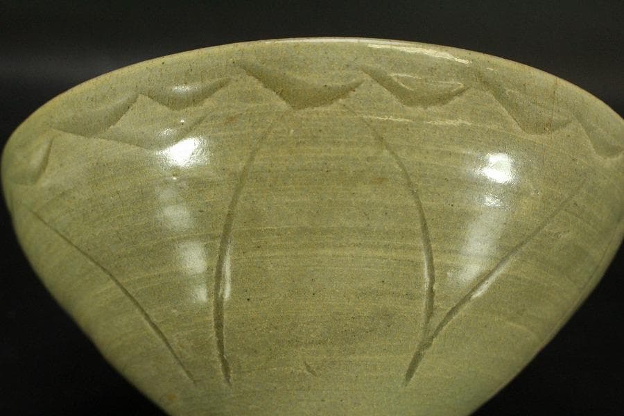 高麗 青磁 蓮弁紋 碗 茶道具(ZE556) - メルカリ