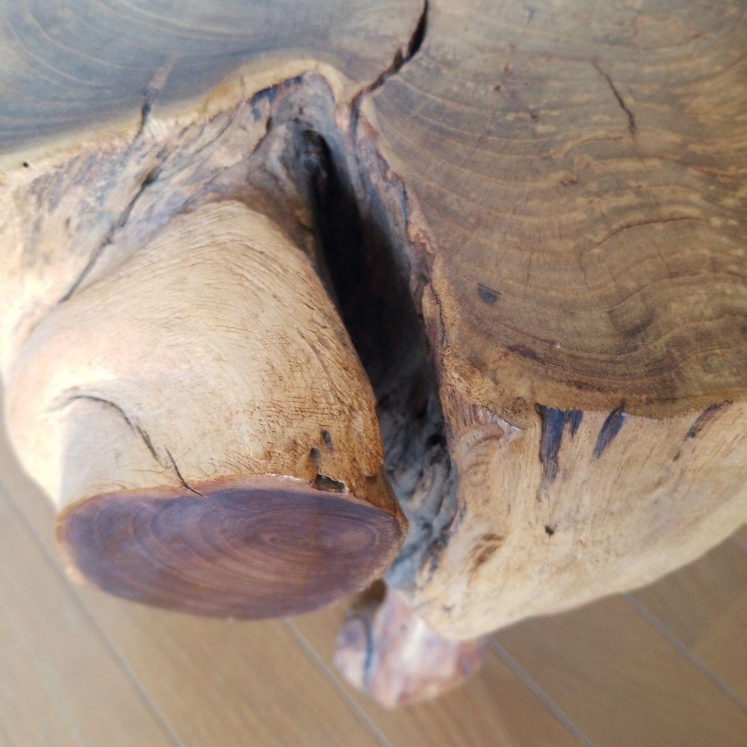 オブジェ　置物　置台　《レア》　桑の古木&山櫻　椅子　稀少！