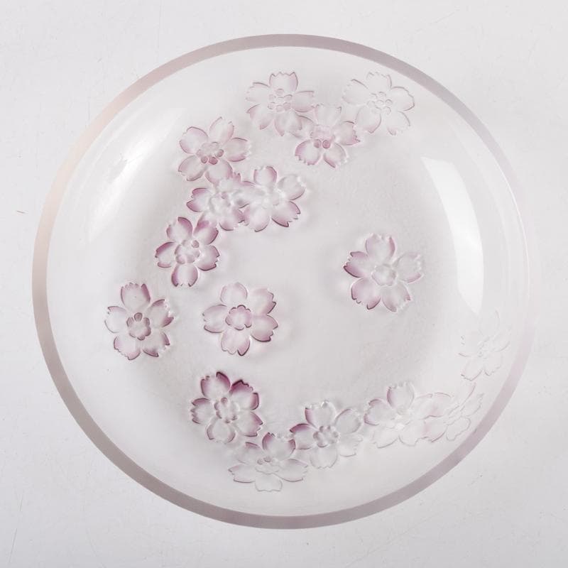 ガラス工芸 荒木良忠作 桜刻 皿 共布共箱 C 9100 - メルカリ