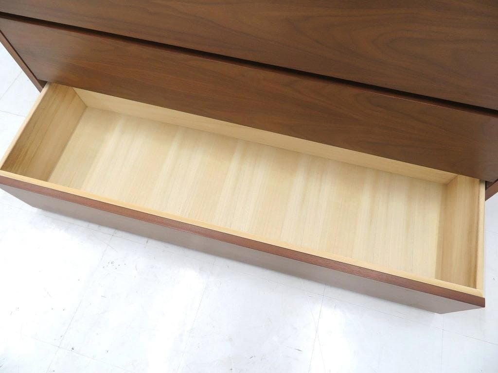 展示品 IDC大塚家具 ウォールナット 6段 チェスト 整理箪笥 タンス