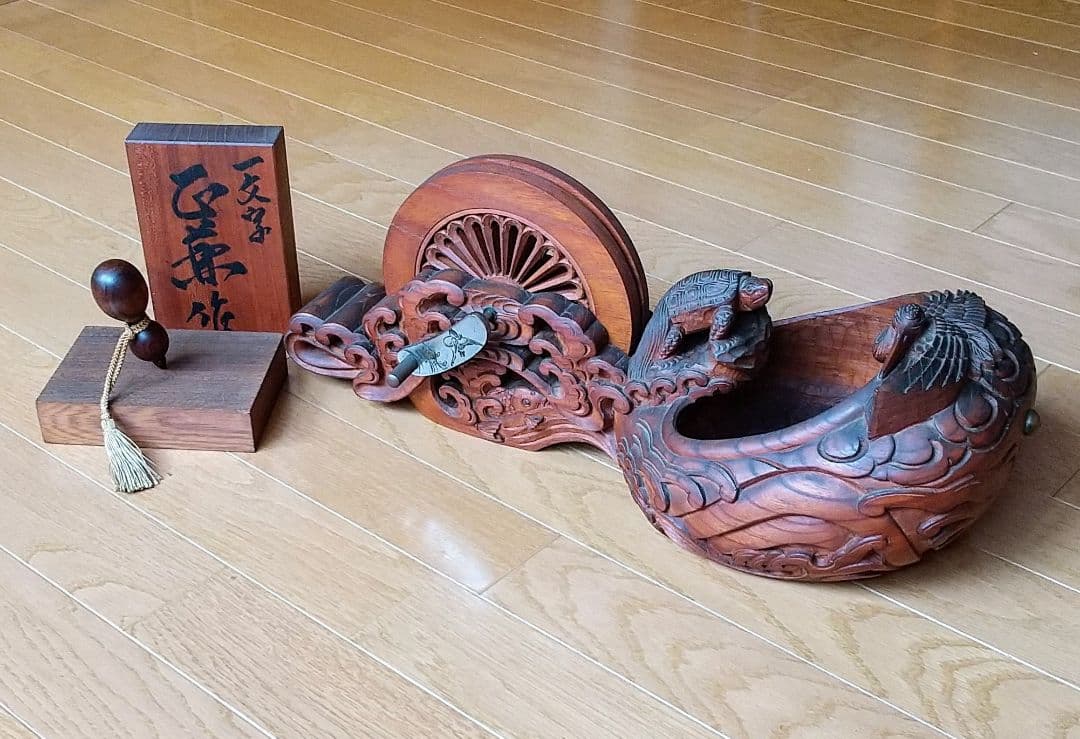 一文字正兼作 【墨壺】 鶴 亀 アンティーク - メルカリ