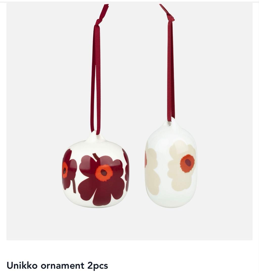 marimekko マリメッコ 松屋銀座 ウニッコ オーナメント クリスマス