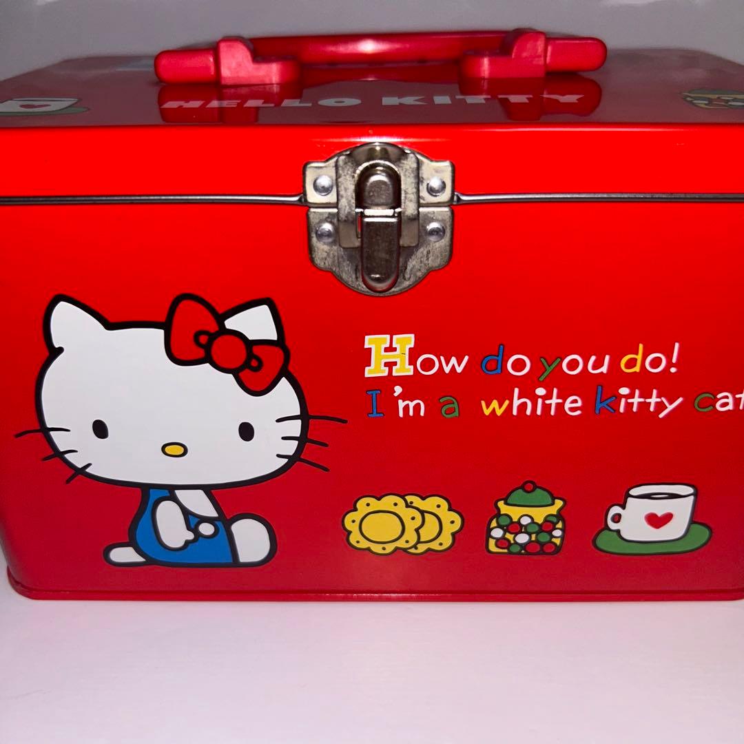 ハローキティ キティちゃん レトロ お菓子缶 缶 バッグ 小物入れ