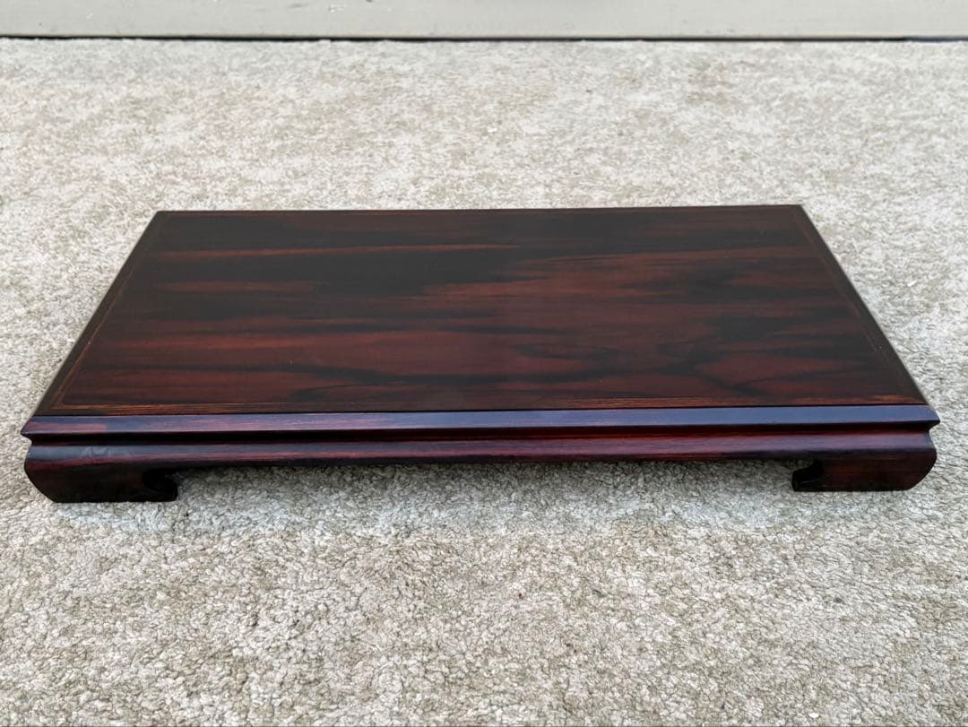 大型51cm】高級 唐木 花台 紫檀調 18号相当 盆栽台 飾台 床の間 - メルカリ